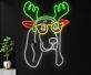 Hund mit Geweih und Brille LED-Neonschild Wohnzimmer Bar