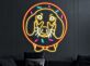 Dackelkopf im Donut LED-Neonschild Wohnzimmer Café