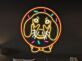 Dackelkopf im Donut LED-Neonschild Wohnzimmer Café