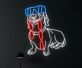 Neon LED Wandlicht mit süßem Hund Motiv und Sonnenbrille für Wohnzimmer Schlafzimmer Kinderzimmer oder moderne Wanddekoration