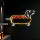 Hotdog mit Dackel LED-Neonschild für Bar und Restaurant