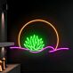 Agave vor Sonnenuntergang LED-Neonschild Wohnzimmer Bar