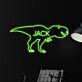 Personalisierbares Dinosaurier LED-Neonschild mit Wunschname