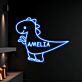 Personalisierbares Dinosaurier LED-Neonschild mit Wunschname