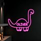 Dinosaurier LED-Neonlicht personalisierbar mit Name