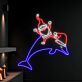 Weihnachtsmann auf Delfin LED-Neonschild Wohnzimmer Weihnachtsdekoration