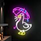 Ente mit Regenschirm LED-Neonschild Wohnzimmer Kinderzimmer