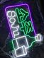 Soju-Flasche mit Glas als LED-Neonschild