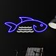 Fischsymbol LED-Neonschild für Restaurant oder Bar