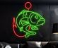 Brighten Up Your Home, Office, or Coastal Bar with the Fishing Led Neon Sign - A Perfect Touch for Sea Animal Lovers and Celebrations