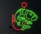 Brighten Up Your Home, Office, or Coastal Bar with the Fishing Led Neon Sign - A Perfect Touch for Sea Animal Lovers and Celebrations
