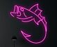 springender Fisch LED-Neonschild für Restaurant Bar