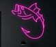 springender Fisch LED-Neonschild für Restaurant Bar