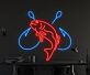 Fisch mit Angelhaken LED-Neonschild für Restaurant Bar