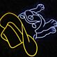 schlafender Hund mit Mütze LED-Neonschild Wohnzimmer Kinderzimmer