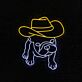 schlafender Hund mit Mütze LED-Neonschild Wohnzimmer Kinderzimmer