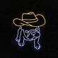 schlafender Hund mit Mütze LED-Neonschild Wohnzimmer Kinderzimmer