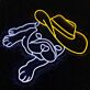 schlafender Hund mit Mütze LED-Neonschild Wohnzimmer Kinderzimmer
