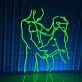 Erotische Umrisszeichnung zweier Personen LED-Neonschild für Bar Club