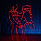 Erotische Umrisszeichnung zweier Personen LED-Neonschild für Bar Club