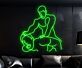 Intime Paarstudie als LED-Neonschild in Linienkunst