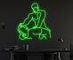 Intime Paarstudie als LED-Neonschild in Linienkunst