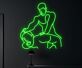 Intime Paarstudie als LED-Neonschild in Linienkunst