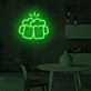 zwei Bierkrüge mit Schaum LED-Neonschild für Bar Küche