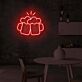 zwei Bierkrüge mit Schaum LED-Neonschild für Bar Küche