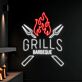 GRILLS BARBEQUE LED-Neonschild für Restaurant und Barbecue
