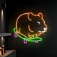 Hamster auf Skateboard LED-Neonschild Wohnzimmer Kinderzimmer
