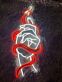 Hand mit Schlange LED-Neonschild für Bar oder Tattoo Studio