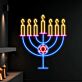 Brighten Your Hanukkah Celebrations and Decorations: Happy Hanukkah LED Neon Sign for Home, Office, Storefront, and Special Events.