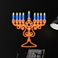 Menora mit Davidstern LED-Neonschild für Wohnzimmer und religiöse Feier