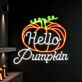 Hello Pumpkin LED-Neonschild Wohnzimmer Herbstdeko