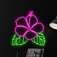 Hibiskusblüte mit Blättern LED-Neonschild Wohnzimmer Café
