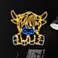 Hochlandrind LED-Neonschild Wohnzimmer Kinderzimmer