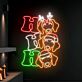 Ho Ho Ho LED-Neonschild Wohnzimmer Weihnachten