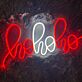 ho ho ho LED-Neonschild für Weihnachten Wohnzimmer