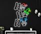 Ho Ho Ho LED-Neonschild Wohnzimmer Weihnachten