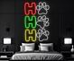 Hundepfoten und Buchstabe H LED-Neonschild Wohnzimmer Haustierbereich