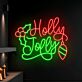 Holly Jolly LED-Neonschild für Weihnachten Wohnzimmer