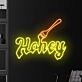 Honig mit Honiglöffel LED Neonschild für Küche und Café