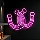 verschlungene Hufeisen LED-Neonschild Wohnzimmer Bar