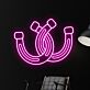 verschlungene Hufeisen LED-Neonschild Wohnzimmer Bar
