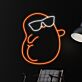 Bohne mit Sonnenbrille LED-Neonschild Wohnzimmer Cafe