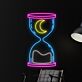 Sanduhr mit Mond LED-Neonschild Wohnzimmer Büro