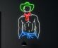 Revamp Your Space with Elegance: Howdy Cowboy Hat Texas Led Neon Sign Sexy Body Gay Man Cowboy Hat for Home Decor, Bars, and Festive Celebrations