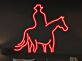 Cowboy auf Pferd LED-Neonschild für Wohnzimmer und Bar