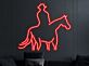 Light Up Your Western-Themed Parties and Home Decor with the Authentic Howdy Cowboy Riding Horse LED Neon Sign